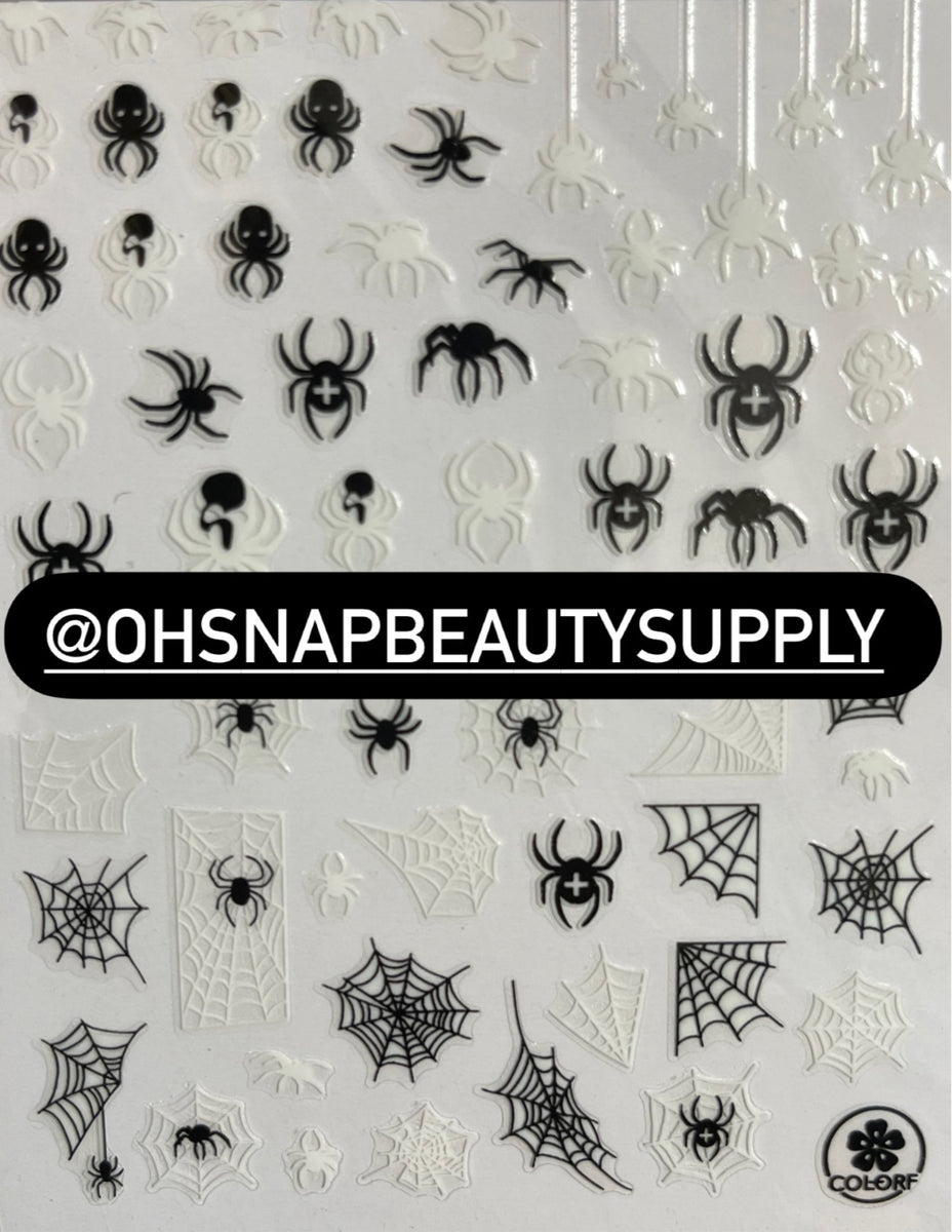 Horror-Shop Glow In The Dark Halloween Sticker – Fledermäuse & Spinnen, Leuchtende Deko