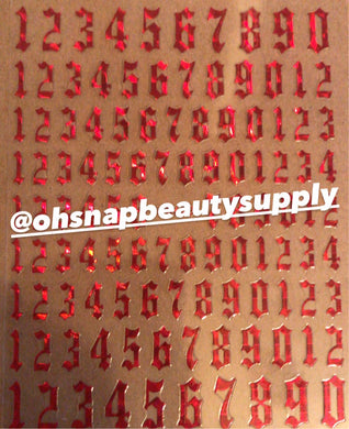 ***Holographic Red Number 623 Sticker
