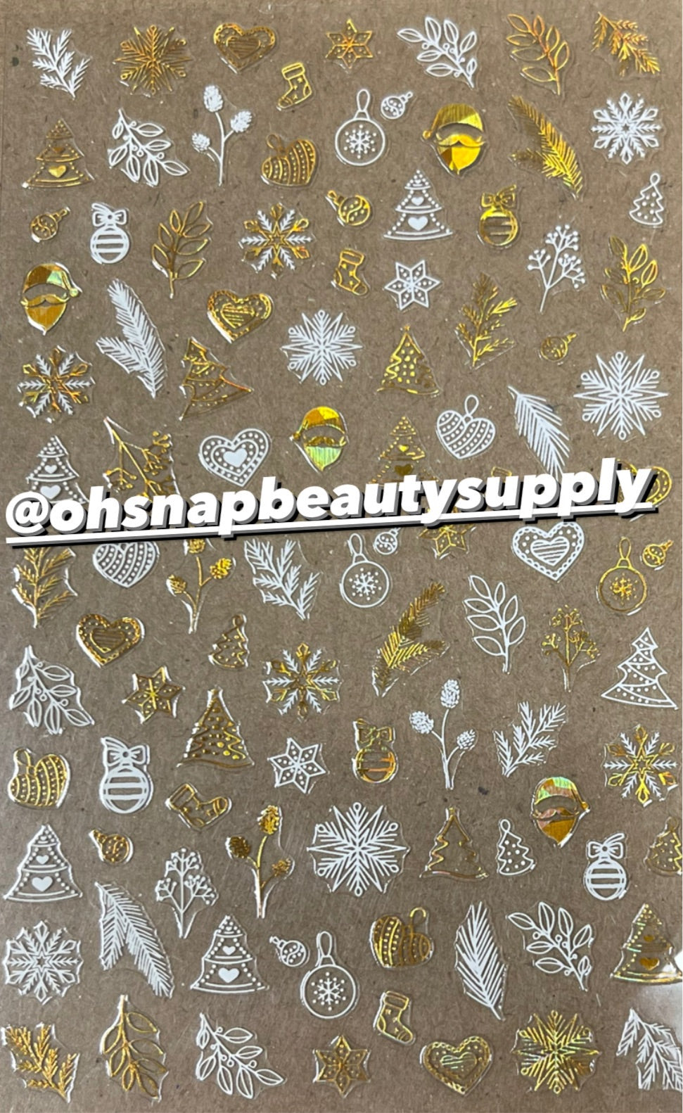 *** GOLD Christmas F714 Sticker