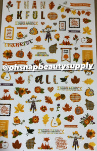 *** Leaf - Thanksgiving F697 Sticker