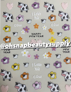 Animal Print COW MOO MOO 🐮 KX003 Sticker
