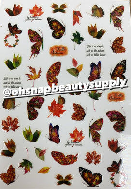 *** Leaf & Butterfly S209 Sticker