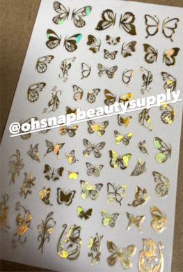 ***Gold Butterfly D3894 Sticker