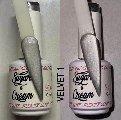 White Velvet Diamond Effect - Velvet #1