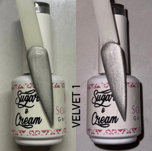 White Velvet Diamond Effect - Velvet #1