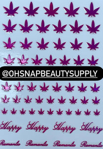 Purple Marijuana XF3362 Sticker