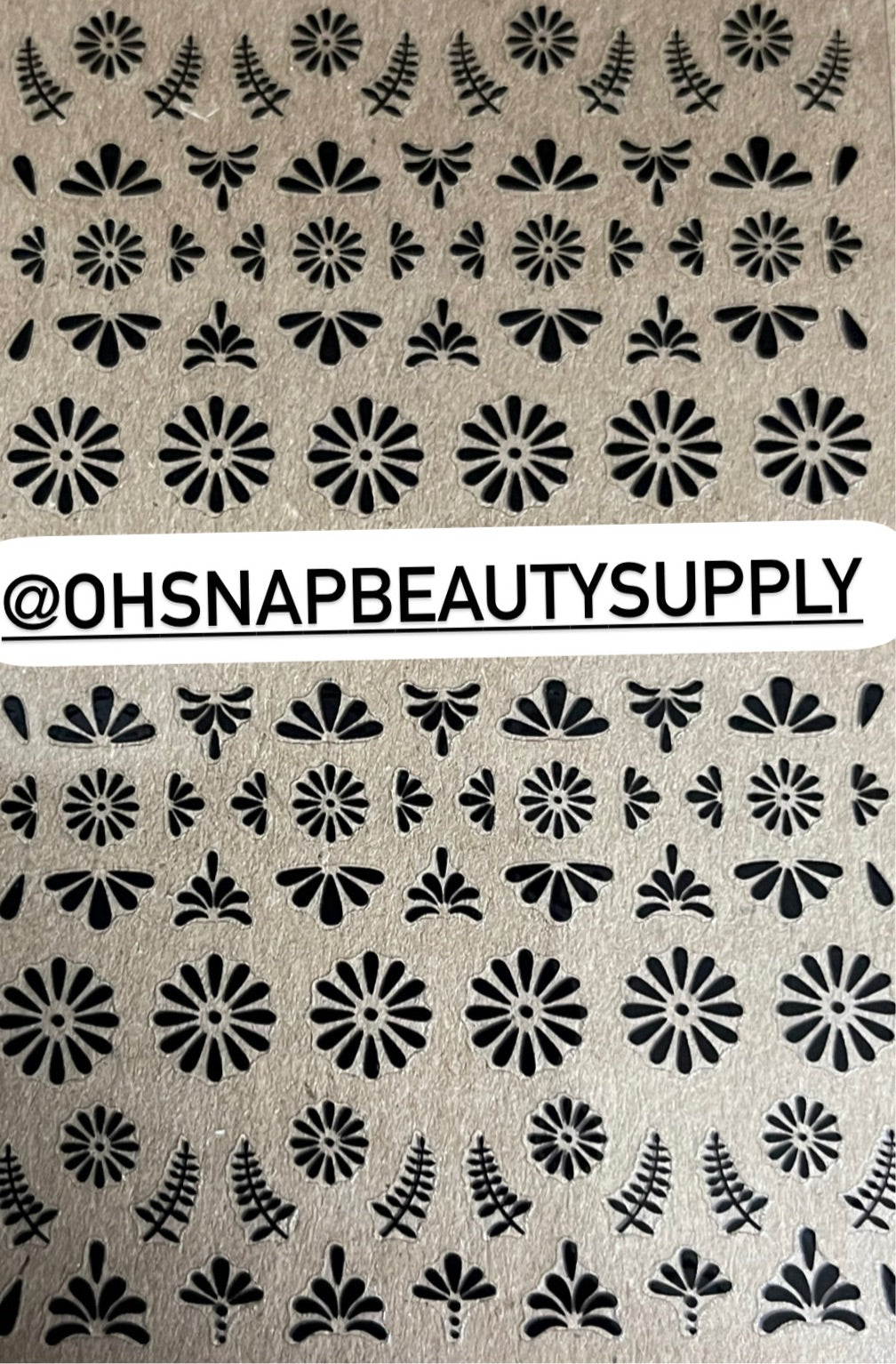 - Black Scroll Pattern SHE 100 Sticker