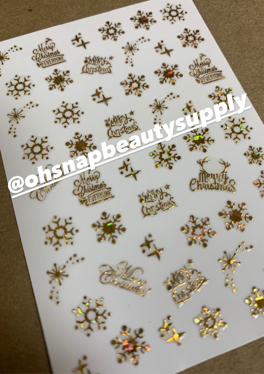 Merry Christmas Gold 54 Sticker