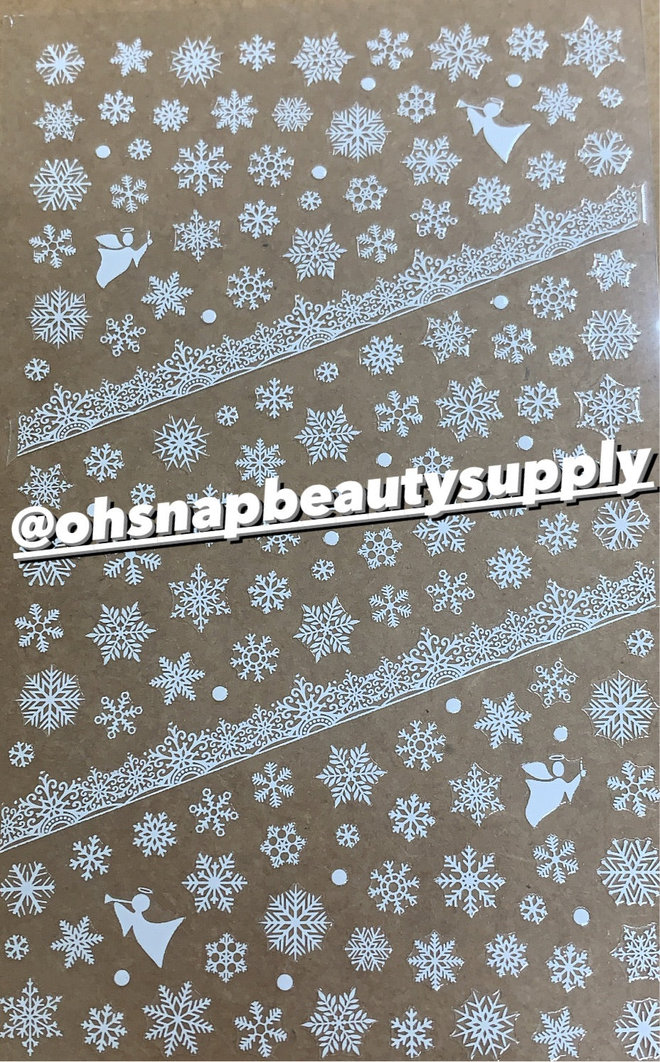 White Snowflakes F284 Sticker