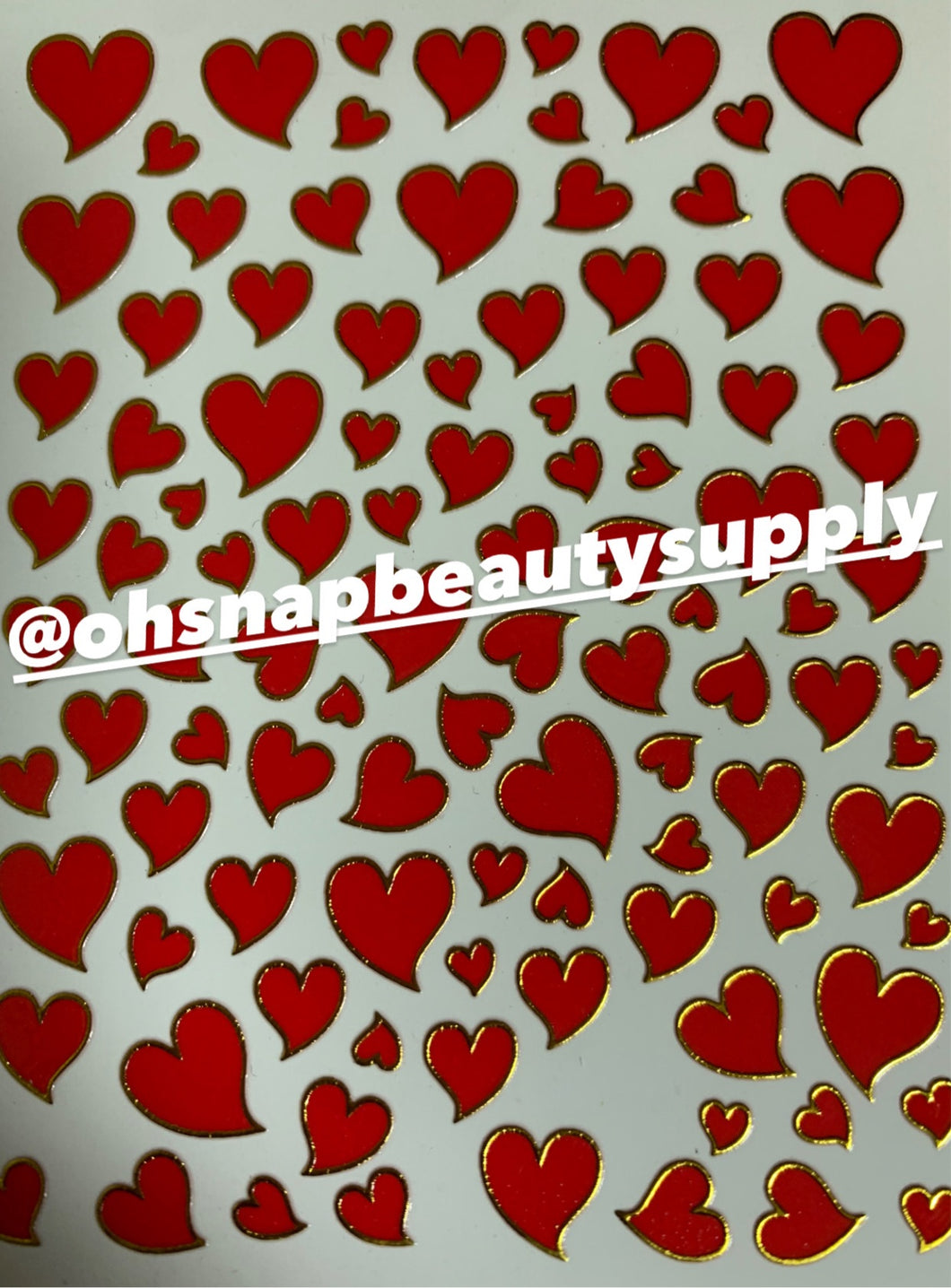 RED (GOLD T) Heart ♥️ D4213 Sticker