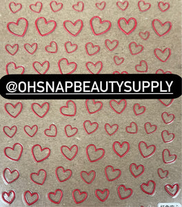 -Red HEART LOVE 895 Sticker