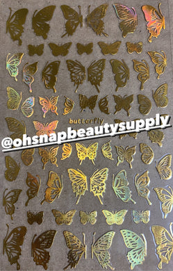 ***Gold Butterfly ZY 035 Sticker