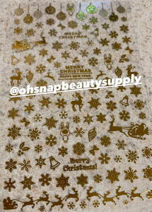 Gold Snowflakes 283 Sticker