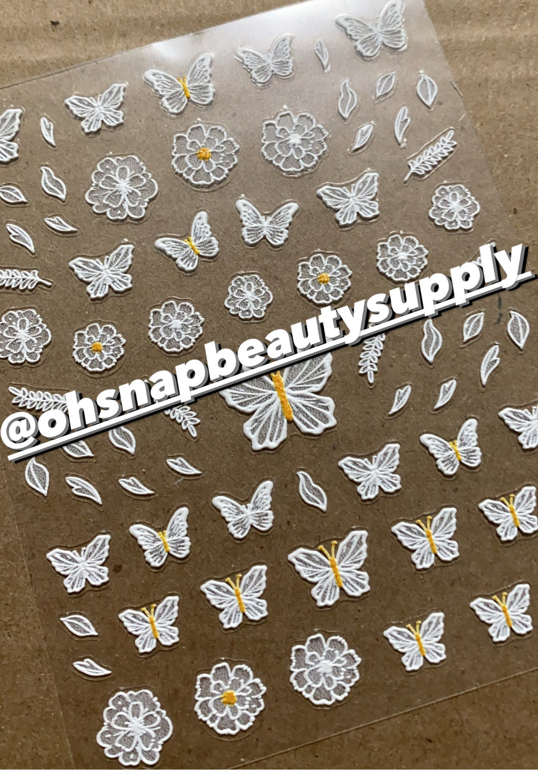 ***White Butterfly 5D 333 Sticker