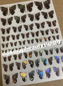 Holographic Black Butterfly 01-12 Sticker