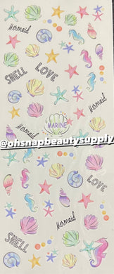 Water Decal- SEA Shell Mermaid DS 217