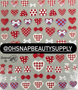 - RED Pattern Heart ♥️ 1204 Sticker