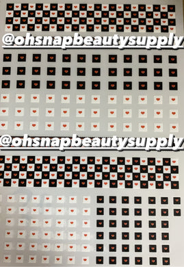 *** Red Black Heart 25-03 Sticker