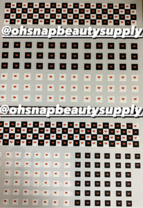 *** Red Black Heart 25-03 Sticker