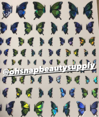 ***Blue/Green Butterfly 1105 Sticker