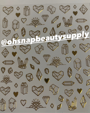 Gold Heart 0204 Sticker