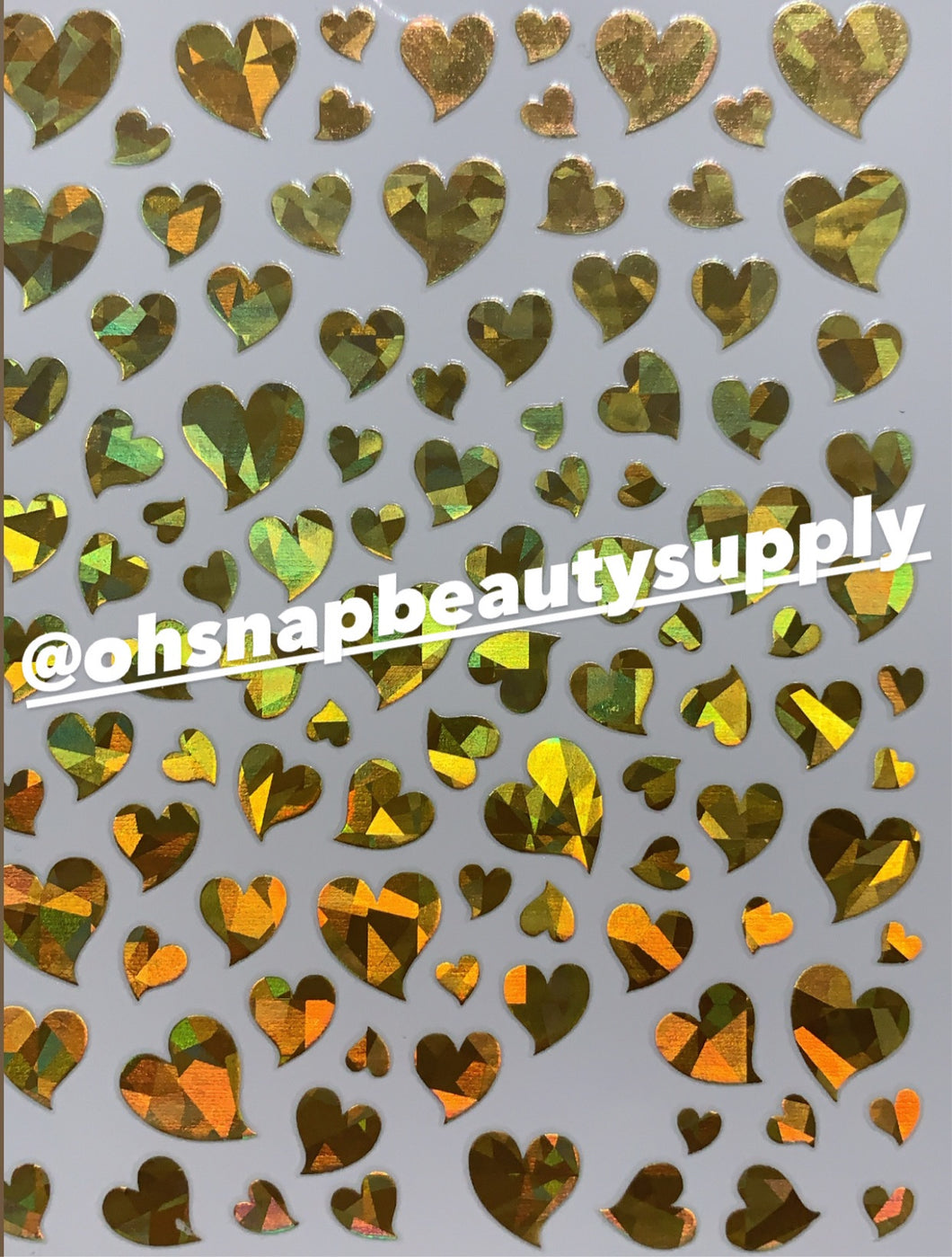 ***Holographic Gold Heart ♥️ D4213 Sticker
