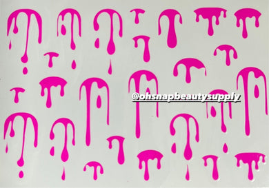 Water Decal- PINK DRIP 6091