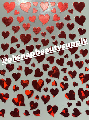 ***Holographic Red Heart ♥️ D4213 Sticker