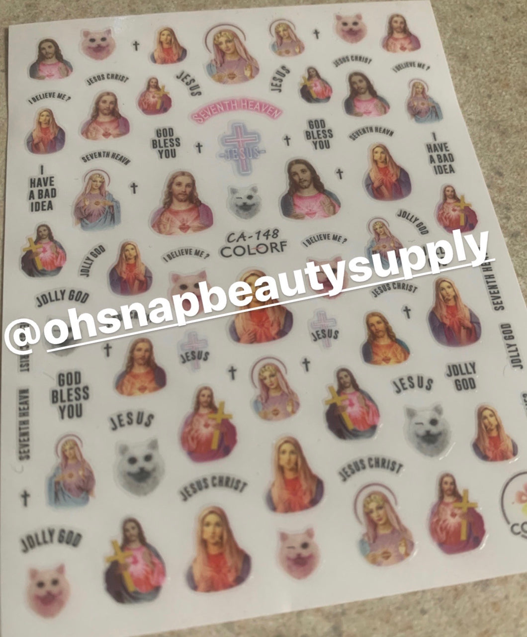 Virgin Mary God Jesus CA-148 Sticker