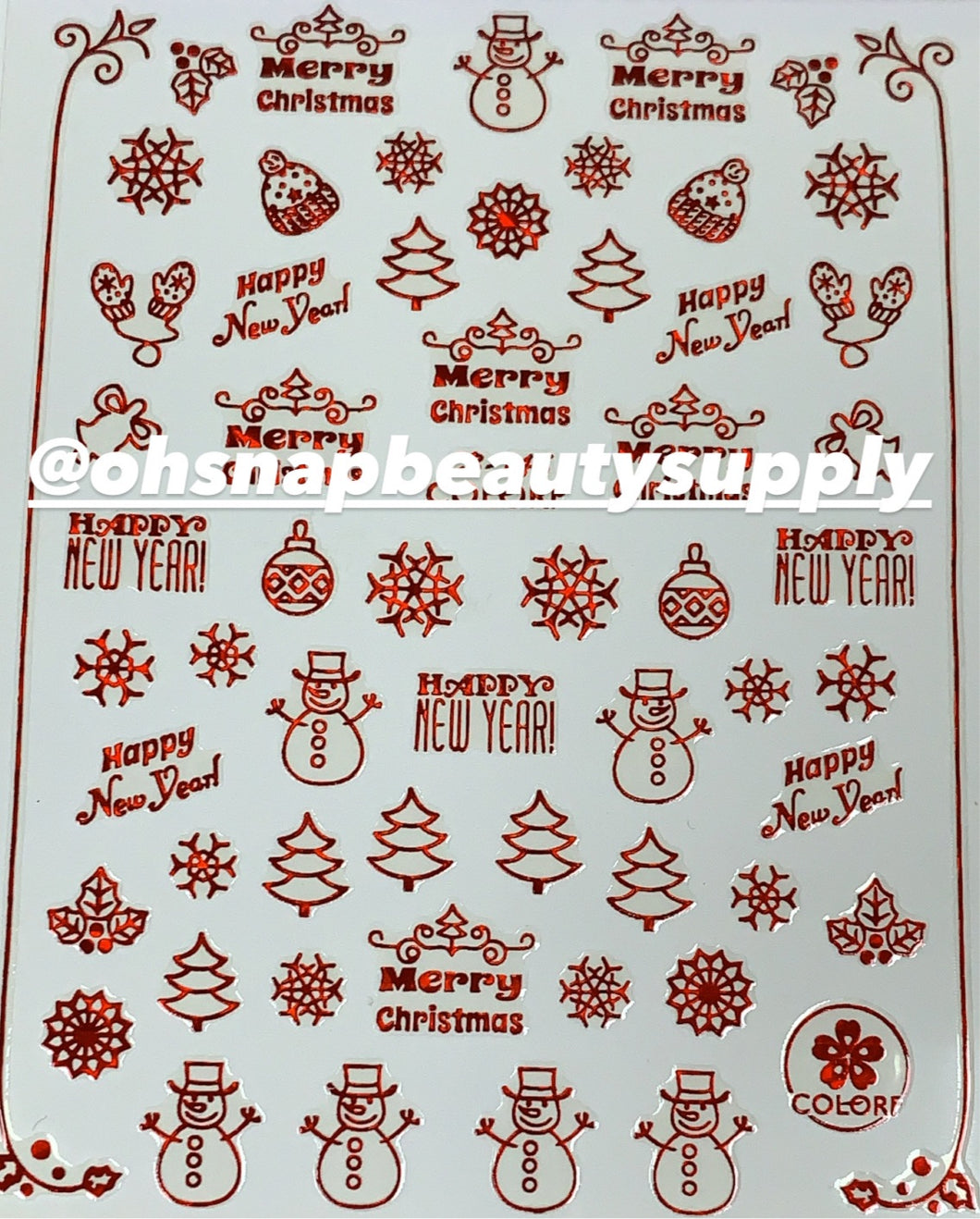 *** Christmas RED CB146 Sticker