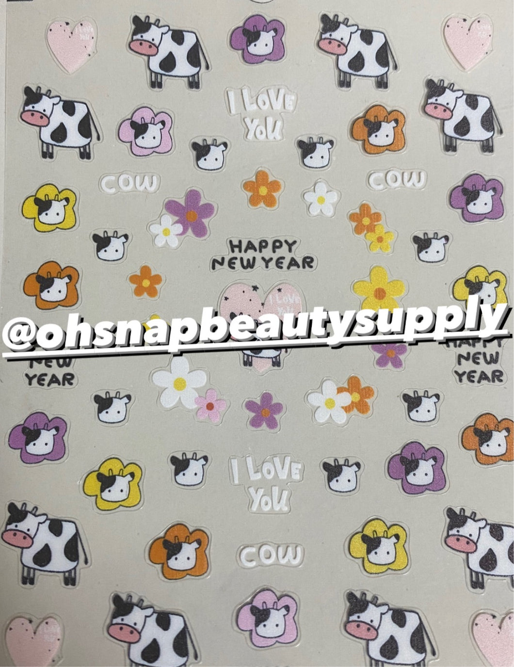 Animal Print COW MOO MOO 🐮 KX003 Sticker