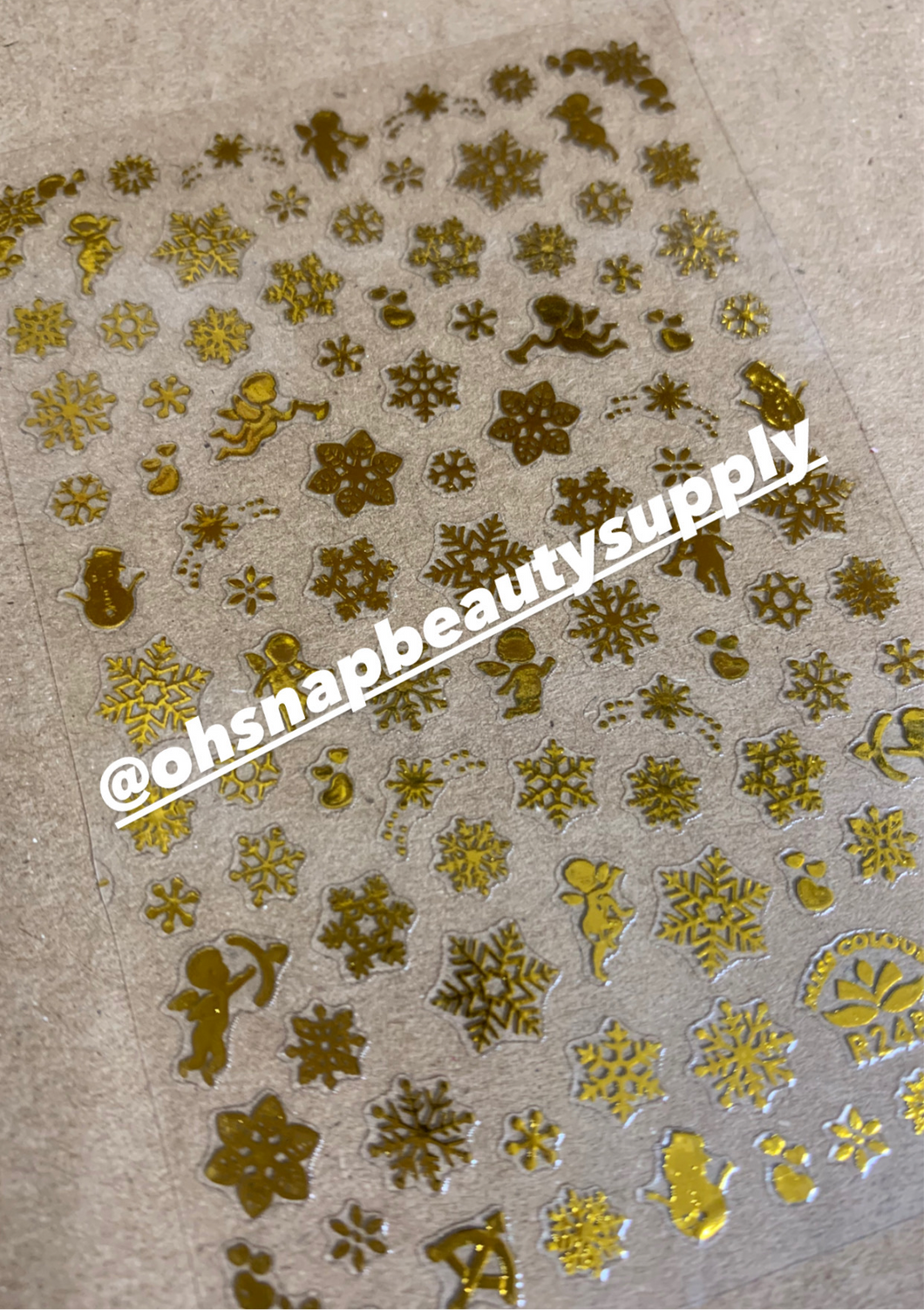 Gold Snowflakes 248 Sticker