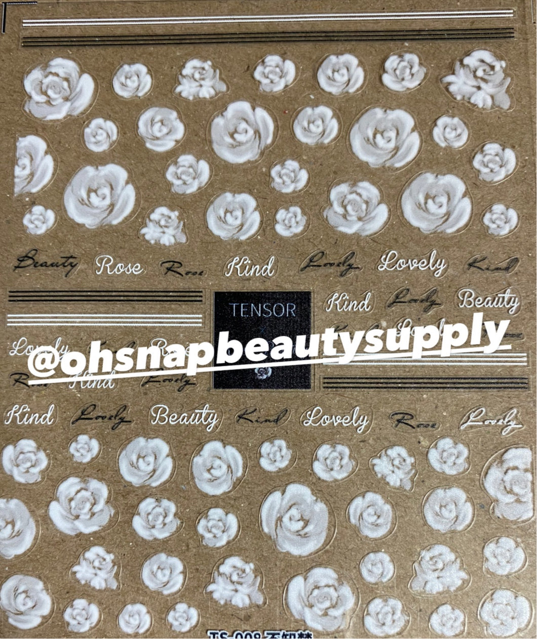 * WHITE Flower TS 008 Sticker