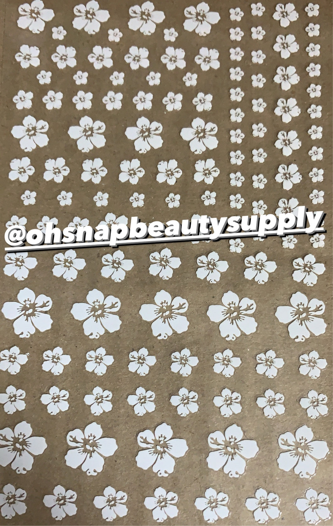 ***White Flower F726 Sticker