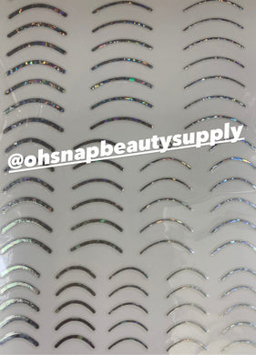 ***Holographic Silver CURVE Line 554 Sticker