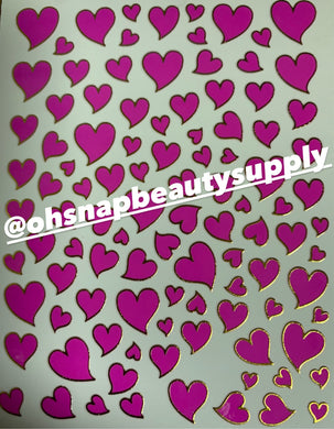 PINK (GOLD T) Heart ♥️ D4213 Sticker