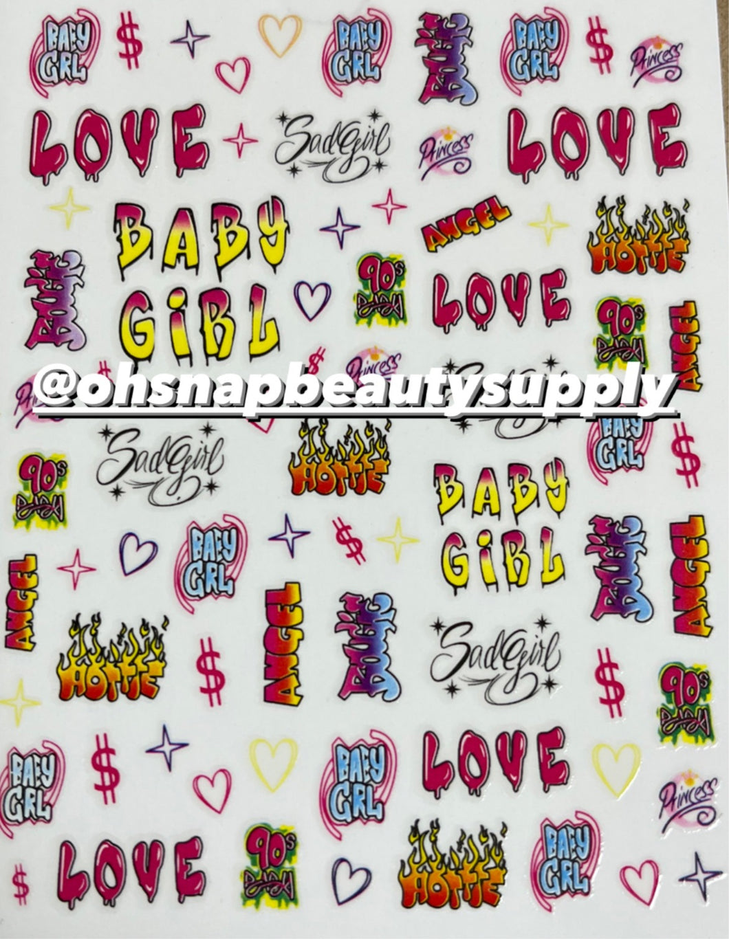 *** LOVE Baby Girl Angel D5177 Sticker