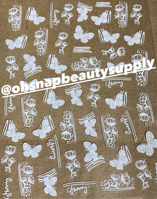 ***White Butterfly HANYI 441 Sticker