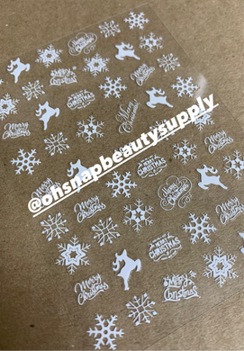 Merry Christmas White 55 Sticker
