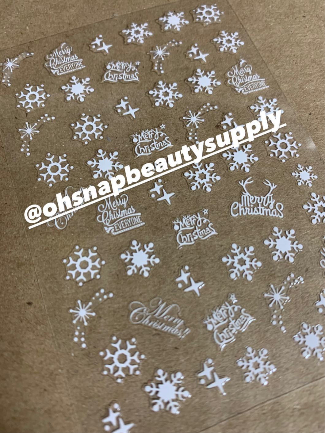Merry Christmas White 54 Sticker