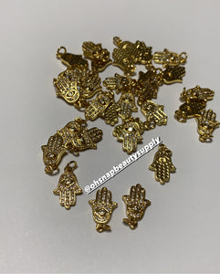 Premium Charm - Hamsa Hand (Gold) 2pcs (#29)