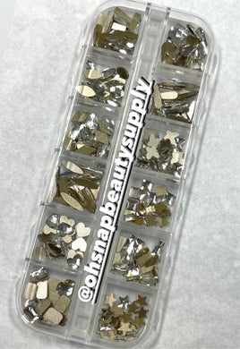 Clear Crystal MIX ( OhSnap! )- set of 12