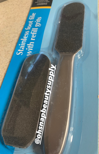Stainless Foot File with Refill Grits
