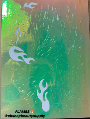 Holographic Flame Stickers 🔥 14pcs