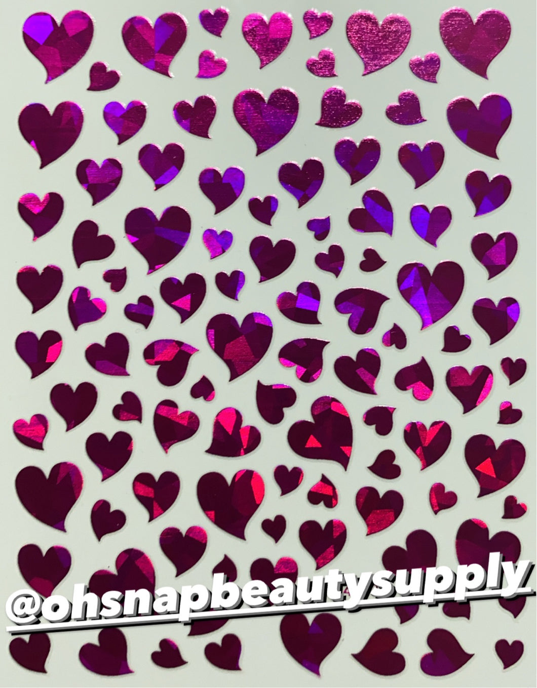 ***Holographic Fuchsia Heart ♥️ D4213 Sticker