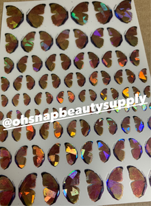 Holographic Orange Butterfly 01-16 Sticker