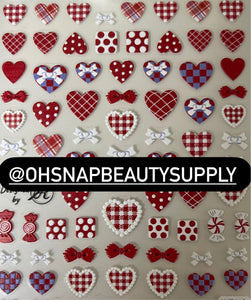 - Red HEART LOVE Ribbon 1204 Sticker