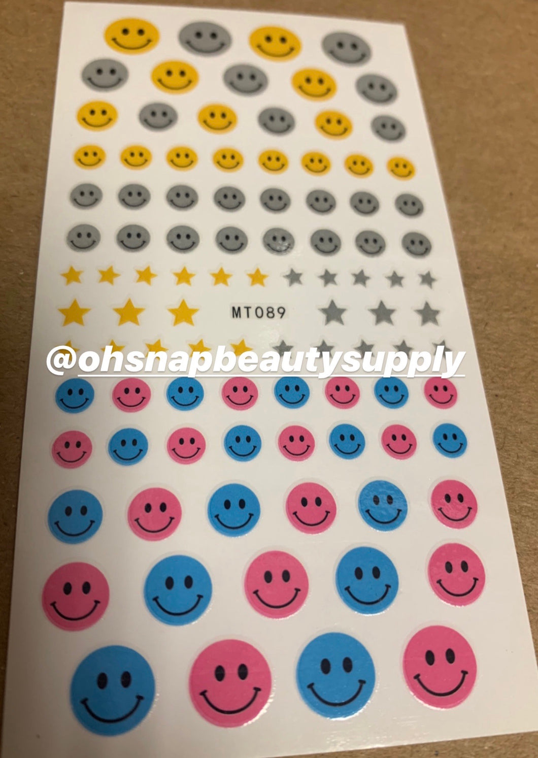 Smiley Face & Star MT089 Sticker
