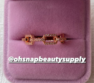 Fashion Jewelry - Ring - DIAMOND RoseGold Chain