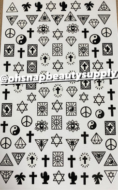 *Black SYMBOL F307 Sticker